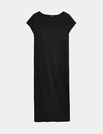 Jersey High Neck Midi T-Shirt Dress offers at S$ 49.9 in Marks & Spencer