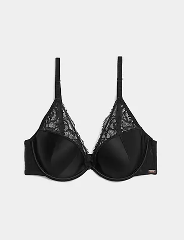 Beau Silk & Lace Wired Plunge Bra (A-E) offers at S$ 79.9 in Marks & Spencer