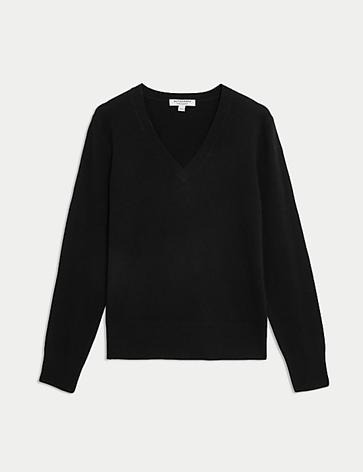 Pure Cashmere V-Neck Jumper offers at S$ 199.9 in Marks & Spencer