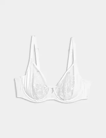 Embrace Embroidered Wired Full Cup Bra A-E offers at S$ 49.9 in Marks & Spencer