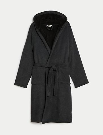 Fleece Supersoft Hooded Dressing Gown offers at S$ 109.9 in Marks & Spencer