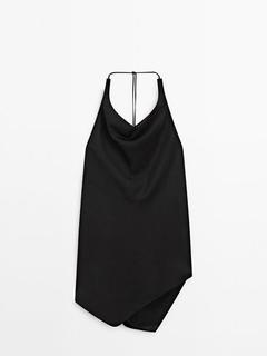 Halter top with open back and drawstring detail offers at S$ 139 in Massimo Dutti