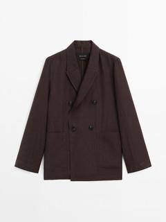 Deconstructed 100% linen suit blazer offers at S$ 325 in Massimo Dutti