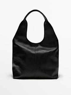 Nappa leather tote bag offers at S$ 525 in Massimo Dutti