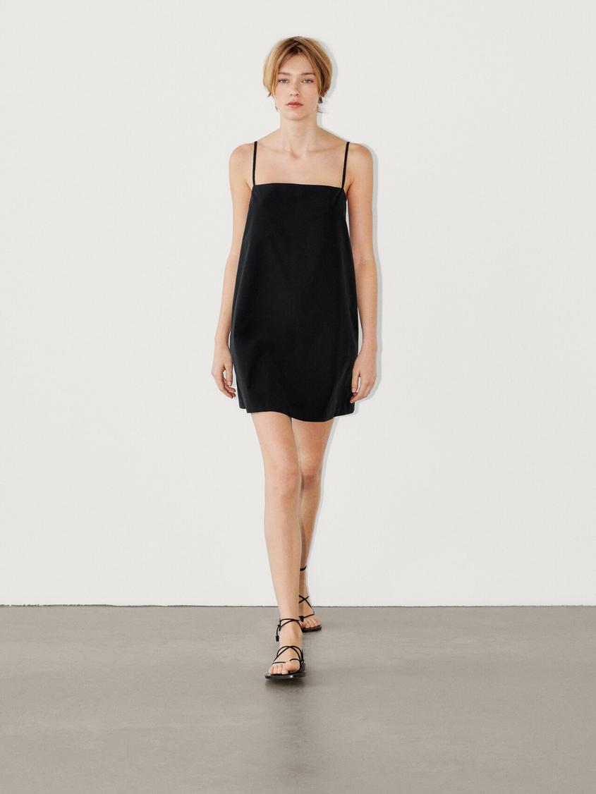 Short strappy dress offers at S$ 179 in Massimo Dutti