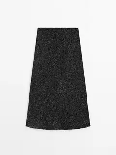 Flowing rhinestone skirt offers at S$ 525 in Massimo Dutti