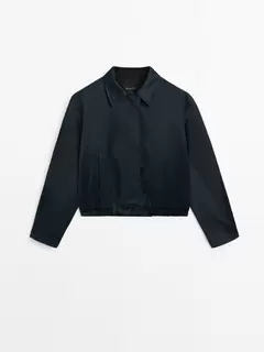 Satin bomber jacket offers at S$ 325 in Massimo Dutti