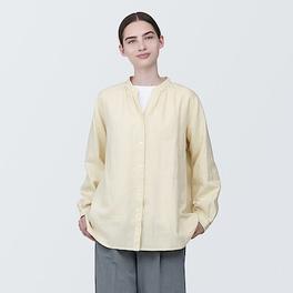 Women's Kapok blend double gauze L/S blouse(OS) offers at S$ 49 in MUJI