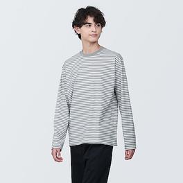 Men's Jersey striped crew neck L/S T-shirt offers at S$ 12.9 in MUJI