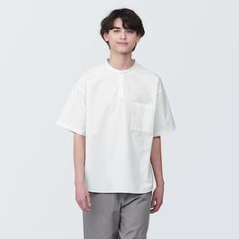 M's Cool touch henry neck S/S woven T-shirt offers at S$ 39 in MUJI