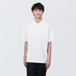 Men's Washed jersey S/S polo shirt offers at S$ 29.9 in MUJI