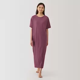 W's Rayon Cotton Jersey Short sleeve Dress offers at S$ 29.9 in MUJI